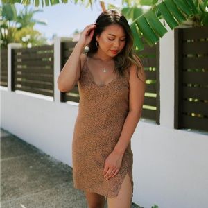 NWOT Cheetah Print Slip Dress